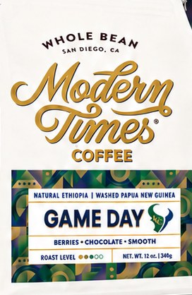 Modern Times Coffee Game Day whole bean bag